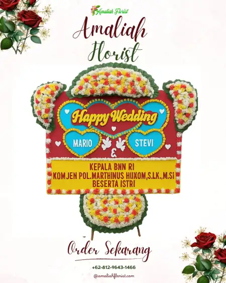 Papan Bunga Pernikahan Gili Timur